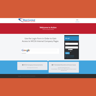 Internal Website Screenshot